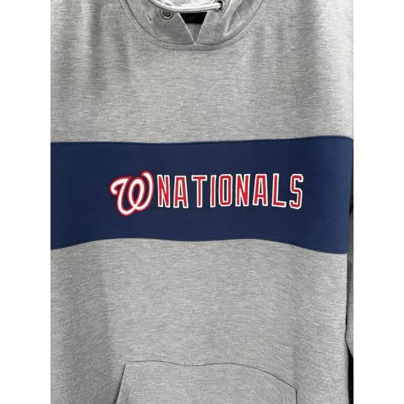 Washington Nationals Hoodie Sweatshirt Mens 2XL Soft Grey Licensed MLB - Picture 2 of 5